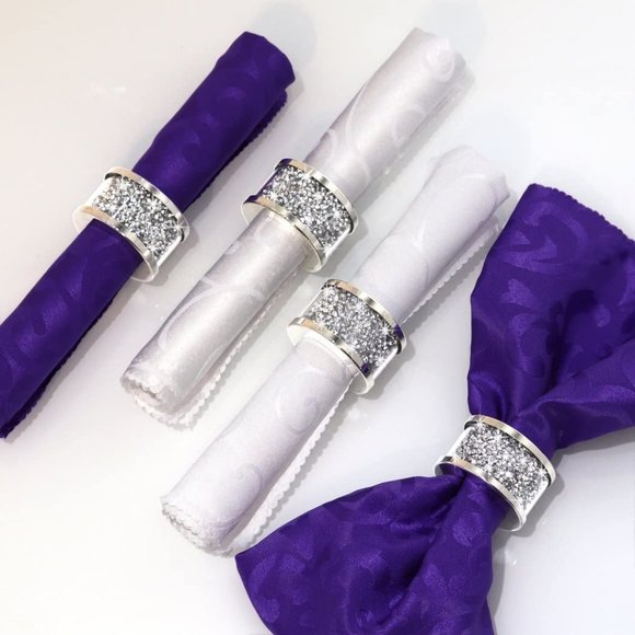 NEW Sparkling Bling Crystal Rhinestone Dinner Napkin Rings Place Setting… - Picture 2 of 9
